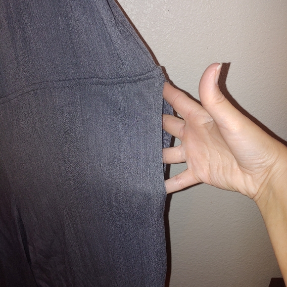 Lucy love gray planet Jumpsuit Nwt medium buttons - Picture 3 of 9